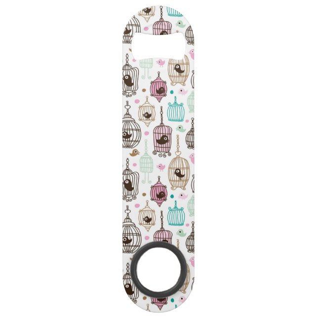 bird cage love kids background pattern speed bottle opener (Front)