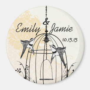 Bird Cage Wedding Stickers or Customize Magnet