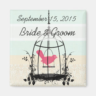 Bird Cage Wedding Stickers or Customize Magnet