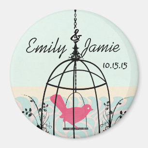 Bird Cage Wedding Stickers or Customize Magnet