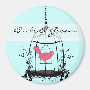 Bird Cage Wedding Stickers or Customize Magnet