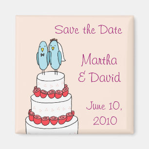 Bird Cake Pink Magnet