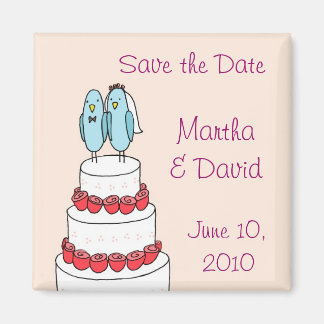 Bird Cake Pink Magnet