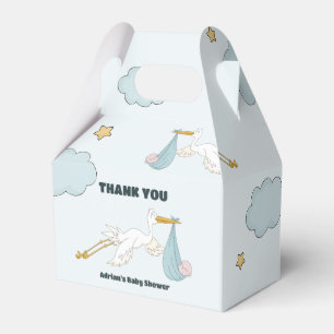 Bird Carrying Cute Kid It's A Boy Invitation Favor Box