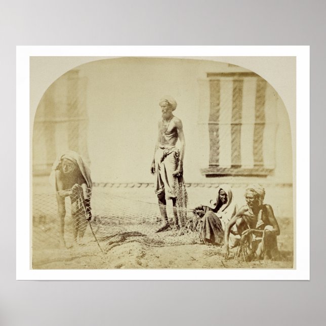 Bird-Catchers, Low Caste Hindus in Delhi, 19th cen Poster (Front)
