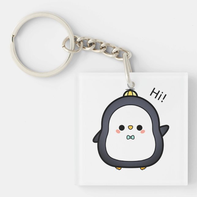 Bird, Character, Penguin Keychain (Front)