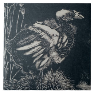 Bird Chick Emerging From its Nest (by Jan Mankes) Tile