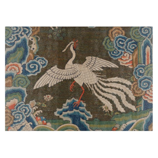 Bird Chinese Antique Decor Cutting Board (Front)