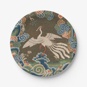 Bird Chinese Antique Decor Paper Plate
