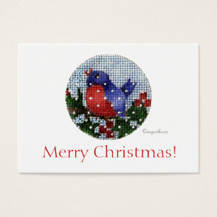 bird  Christmas gift tag two