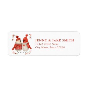 Bird Christmas Return Address Labels