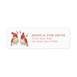 Bird Christmas Return Address Labels