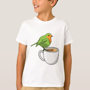 Bird Coffee Cup T-Shirt
