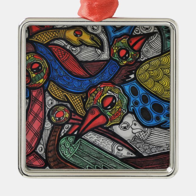 Bird conference metal ornament (Front)