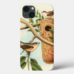 Bird Couple on a Nest Perched on a Branch iPhone 13 Case