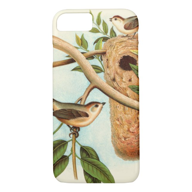 Bird Couple on a Nest Perched on a Branch Case-Mate iPhone Case (Back)