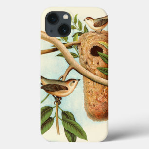 Bird Couple on a Nest Perched on a Branch iPhone 13 Case