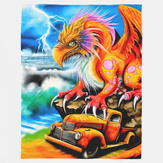 Bird Creature Fleece Blanket (Front)