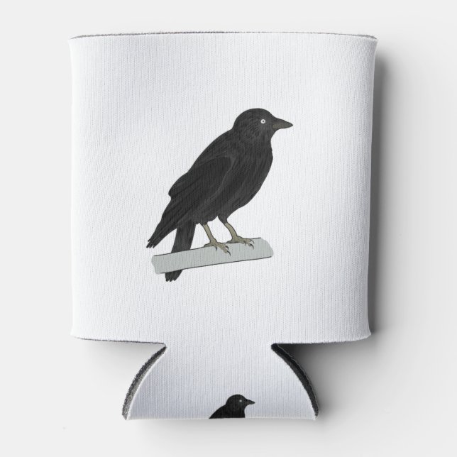 Bird crow raven can cooler (Front)