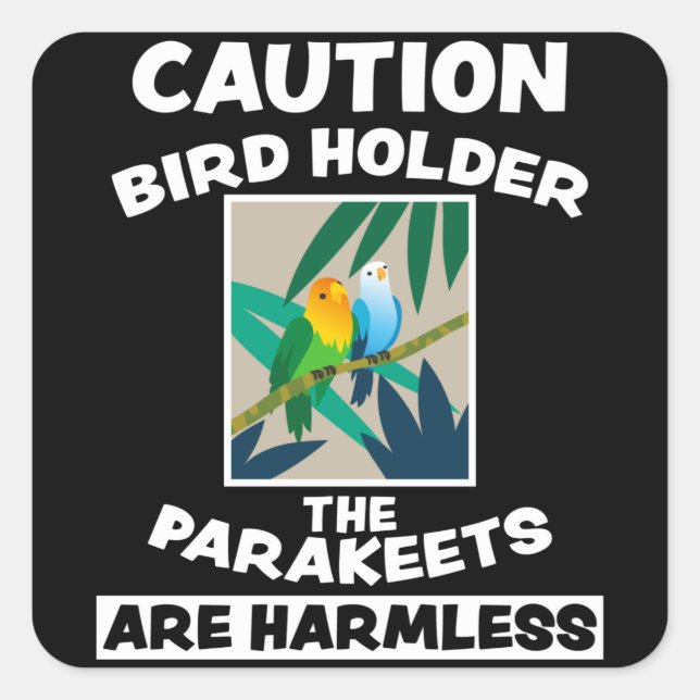 Bird Cute Exotic Animal Design Birds Friends Gift Square Sticker (Front)