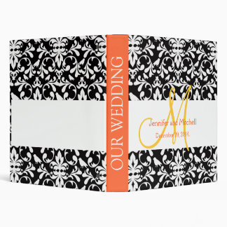 Bird Damask Wedding Planner Binders