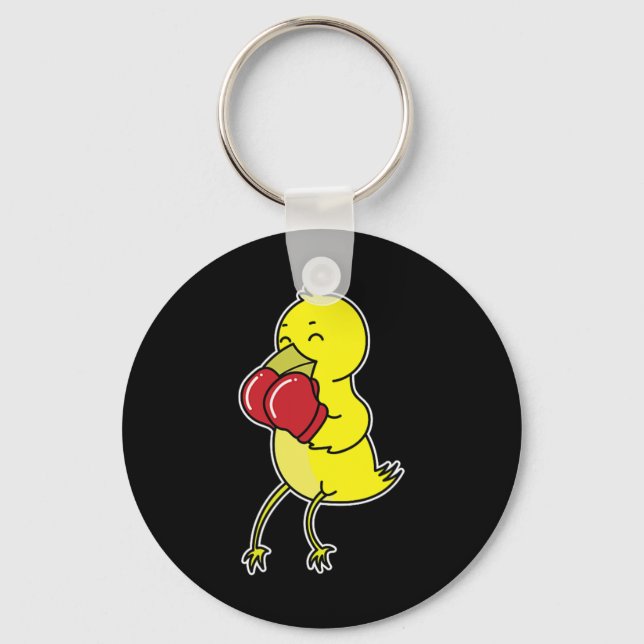 Bird Does Boxing  Keychain (Front)