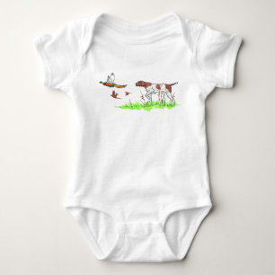 Bird Dog and Pheasants Baby Bodysuit