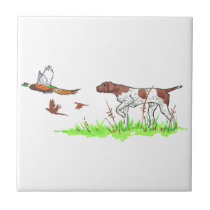 Bird Dog and Pheasants Tile