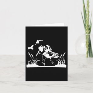 Bird Dog Duck Hunting Willow In The Marsh Hunter  Card