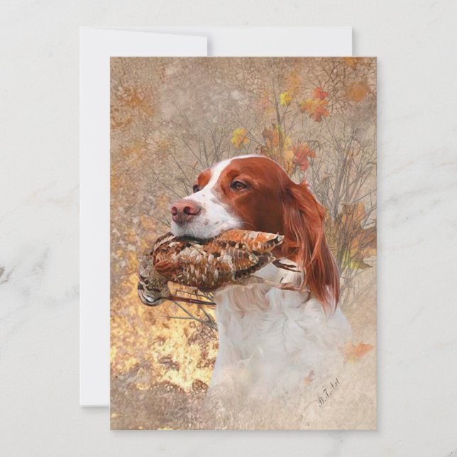 Bird dog , woodcock hunting invitation (Front)