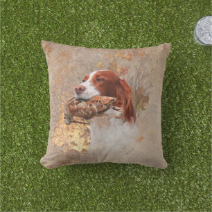 Bird dog , woodcock hunting outdoor pillow