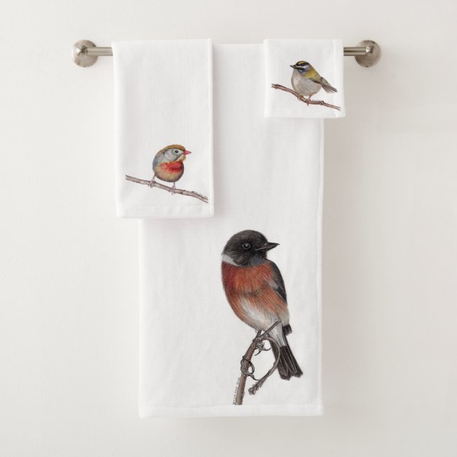 Bird Drawings Towel Set (Insitu)