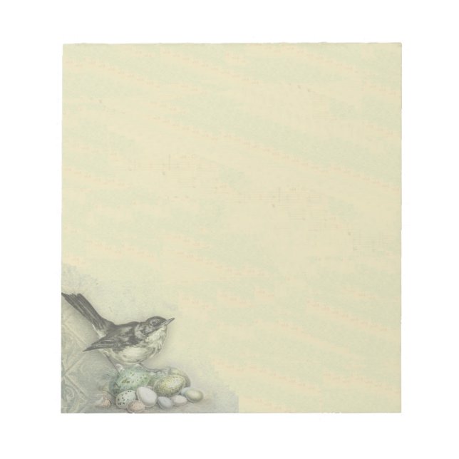 Bird & Eggs Bkgrd Notepad (Front)