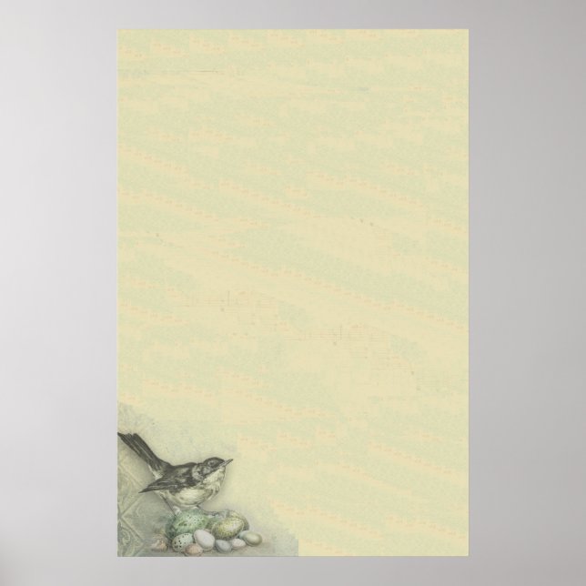 Bird & Eggs Bkgrd Poster (Front)