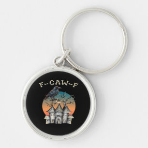 Bird F-Caw-F Funny Crow Raven Keychain