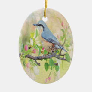 Bird Fanatic Ceramic Ornament