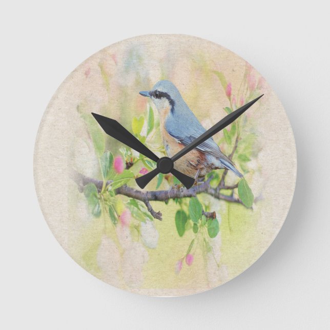 Bird Fanatic Round Clock (Front)