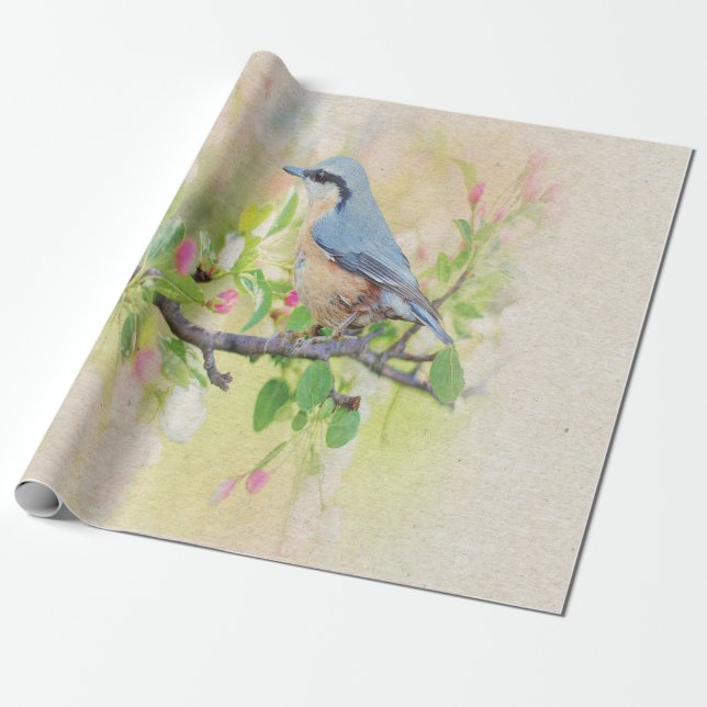 Bird Fanatic Wrapping Paper (Unrolled)