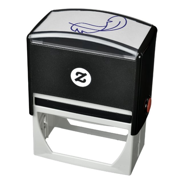 Bird feather white background self-inking stamp (Product)