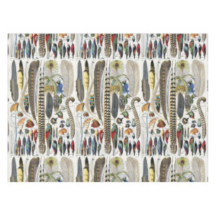 Bird Feather Wildlife Antique Feathers Art Nouveau Tablecloth