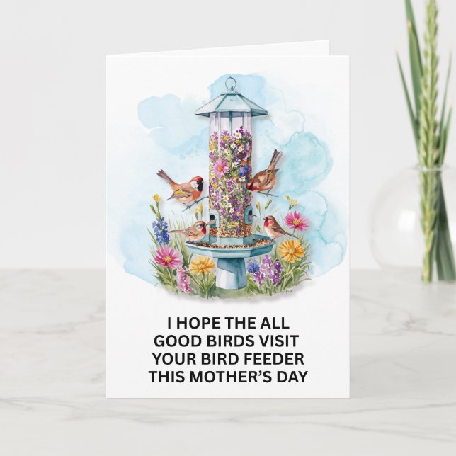 Bird Feeder Mother's Day Card (Front)