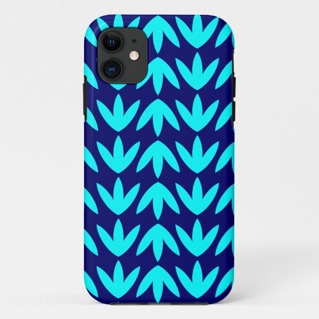 Bird Feet - Cyan and Deep Navy.pdf Case-Mate iPhone Case (Back)