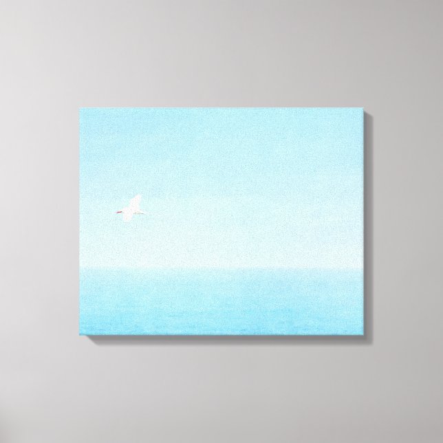 Bird Flying over Ocean in Hawaii Canvas Print (Front)