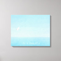 Bird Flying over Ocean in Hawaii Inspirational