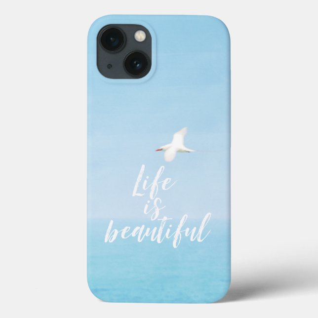 Bird Flying over Ocean in Hawaii Inspirational Case-Mate iPhone Case (Back)