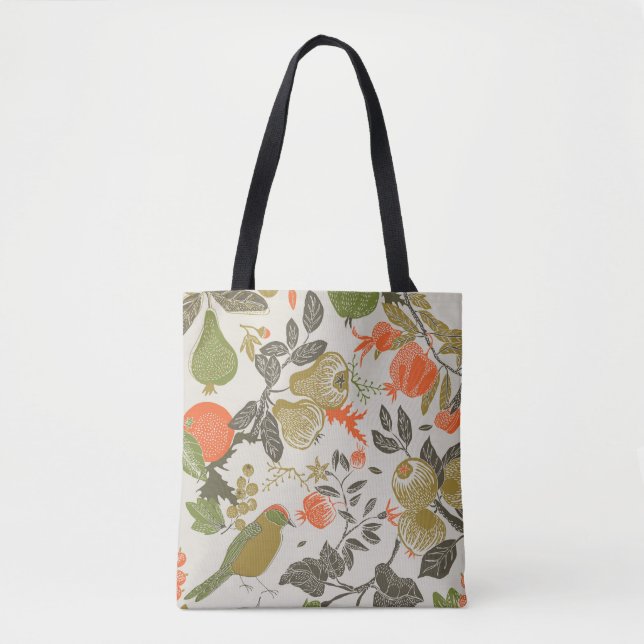 Bird Fruit Garden: Seamless Tote Bag (Front)