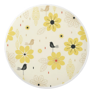 Bird Garden Ceramic Knob