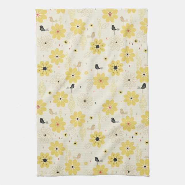 Bird Garden Kitchen Towel (Vertical)