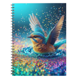 Bird Glitter Notebook
