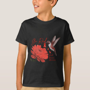 Bird Go Red For Women Heart Disease Month Awarenes T-Shirt